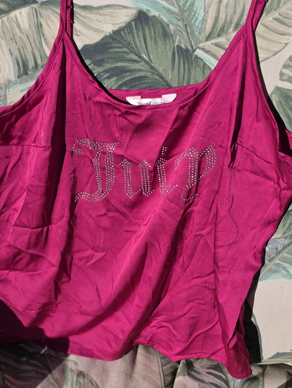 Juicy Couture Sleep Tank Red Rhinestones Large